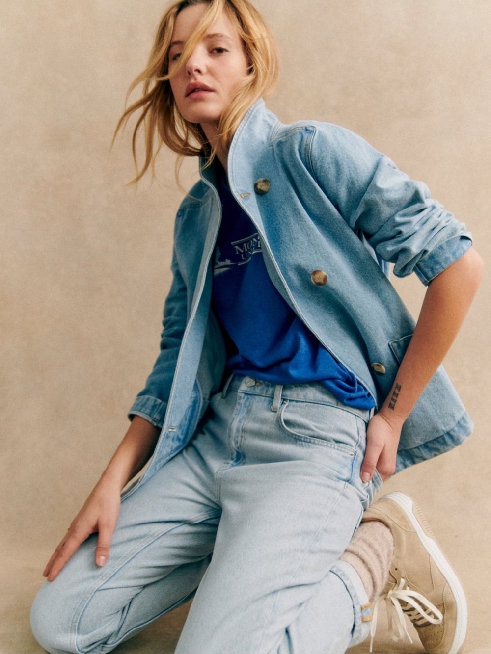 NWT Sézane Denim Jacket - Picture 2 of 9